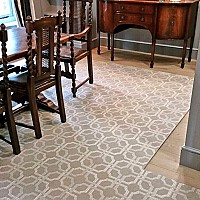 Bespoke Brussels Weave Wilton Rug. Templated to clients spec with hand stitched blind hemmed edge