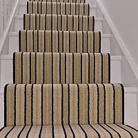 Stair Runner, supplied, shaped to clients spec, black whipped edges