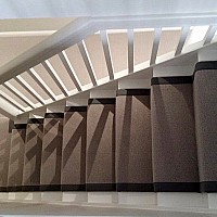 Telenzo Chelsea Cement stair runner with cotton tape border